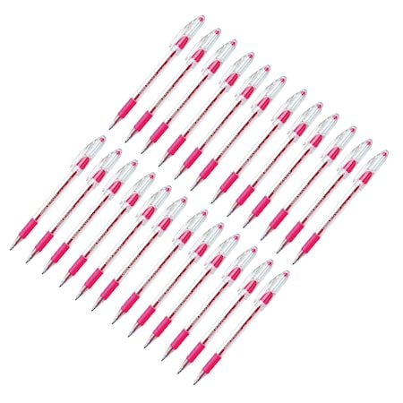 Pentel R.S.V.P. Ballpoint Pen, Fine Point, Pink, PK24, 24PK BK90P